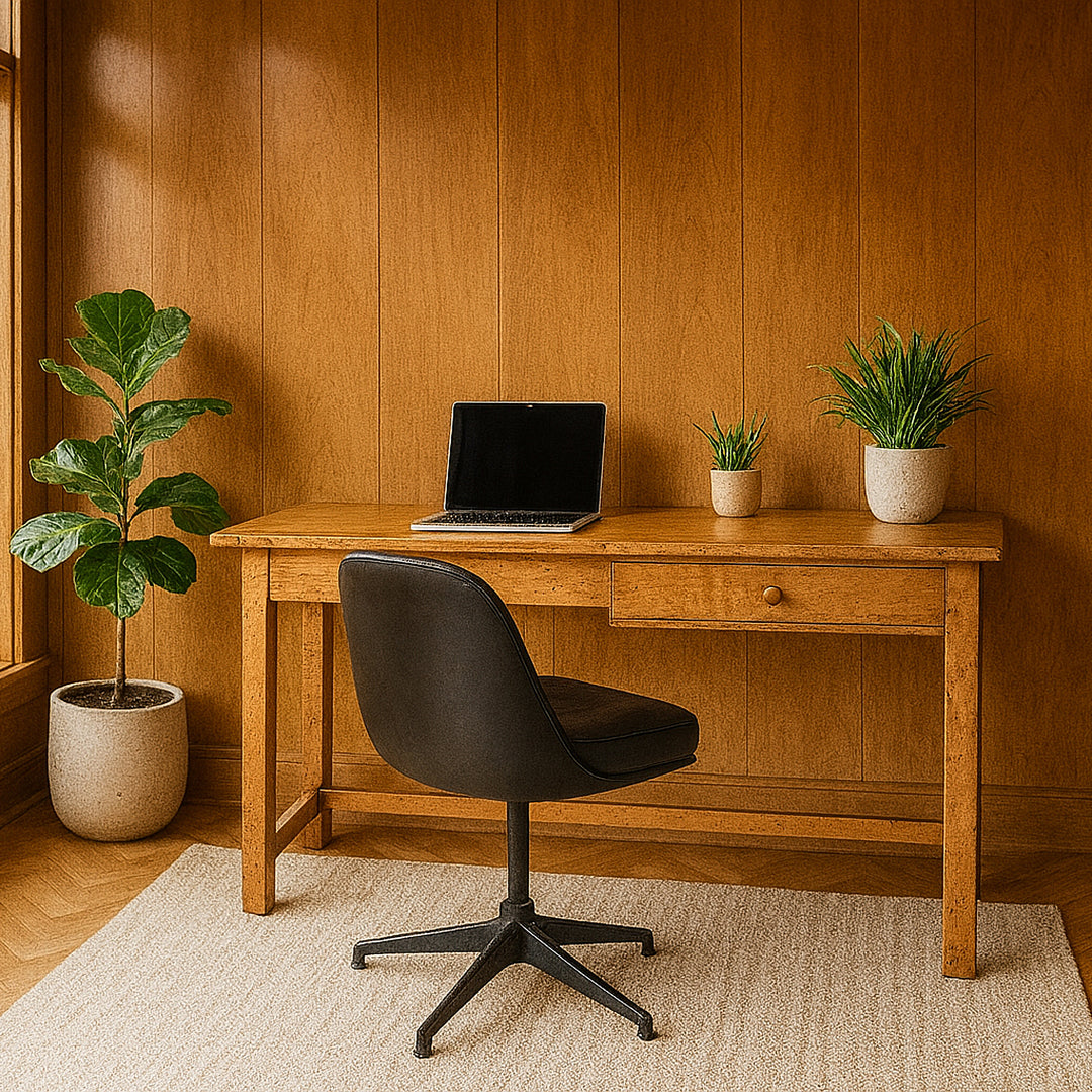 Real Wood Desk detail view 3 - Whats New Furniture - Portland, Oregon