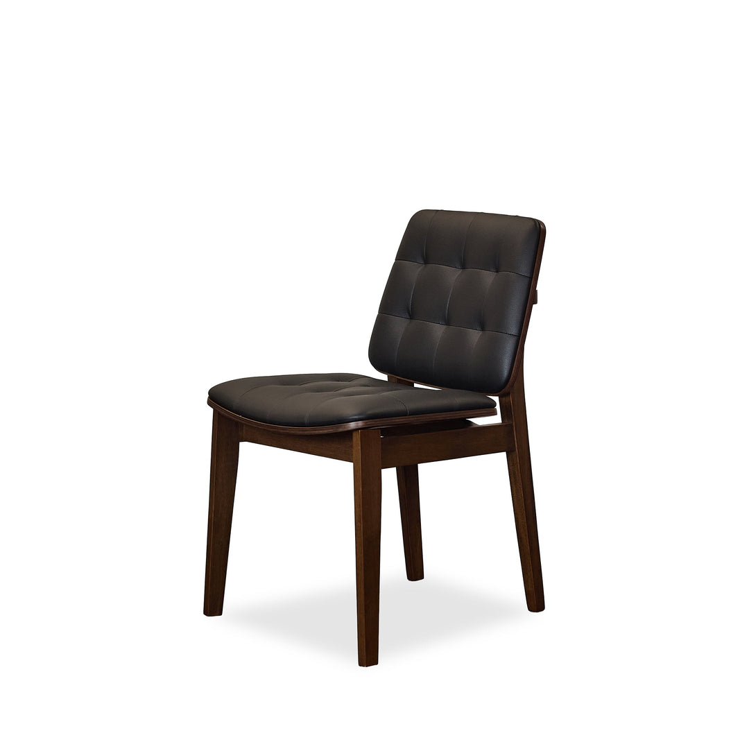 Redbridge Dining Chair in Black side angle - tufted dining chair by Coaster - Whats New Furniture Portland OR