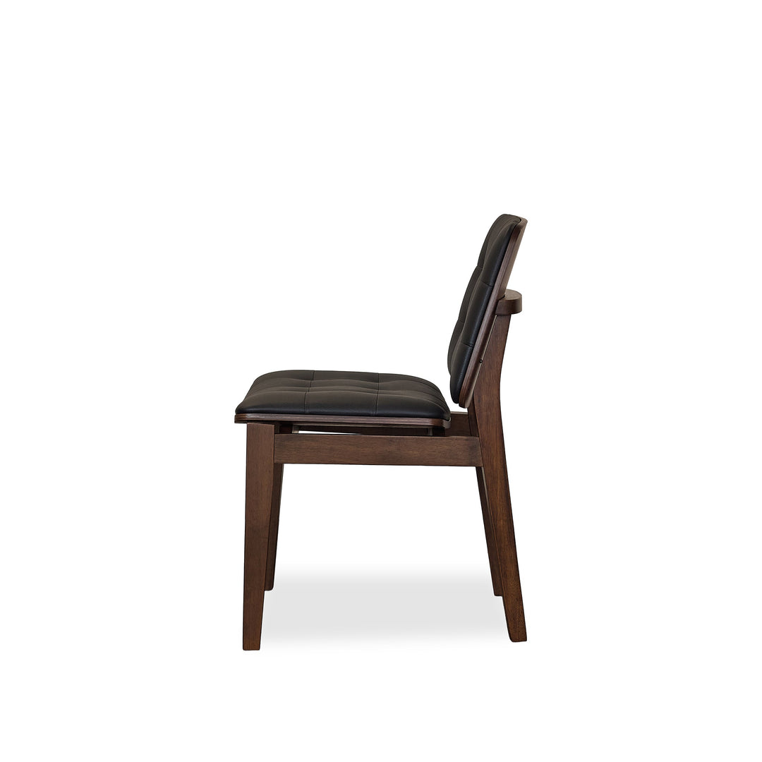 Redbridge Dining Chair in Black detail view - tufted dining chair by Coaster - Whats New Furniture Portland OR