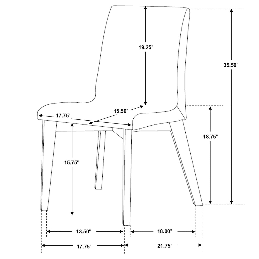 Redbridge Upholstered Dining Side Chair Walnut (Set of 2) - What&