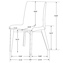 Redbridge Upholstered Dining Side Chair Walnut (Set of 2) - What&