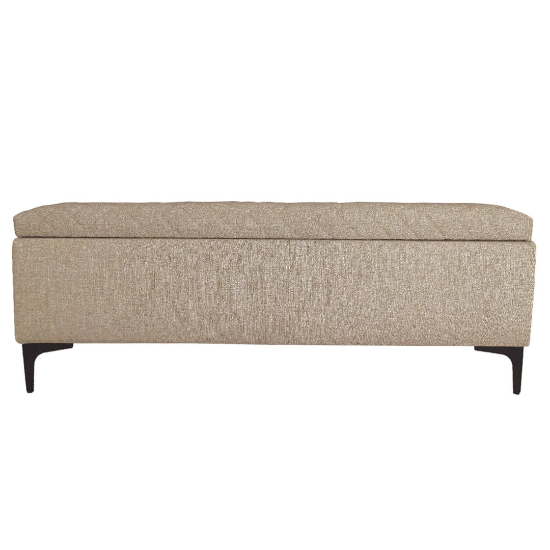 Reece Storage Bench in Tan - tufted storage bench by LH Imports - Whats New Furniture Portland OR