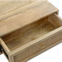 Reed Coffee Table in Mango storage detail - storage coffee table by Moe&