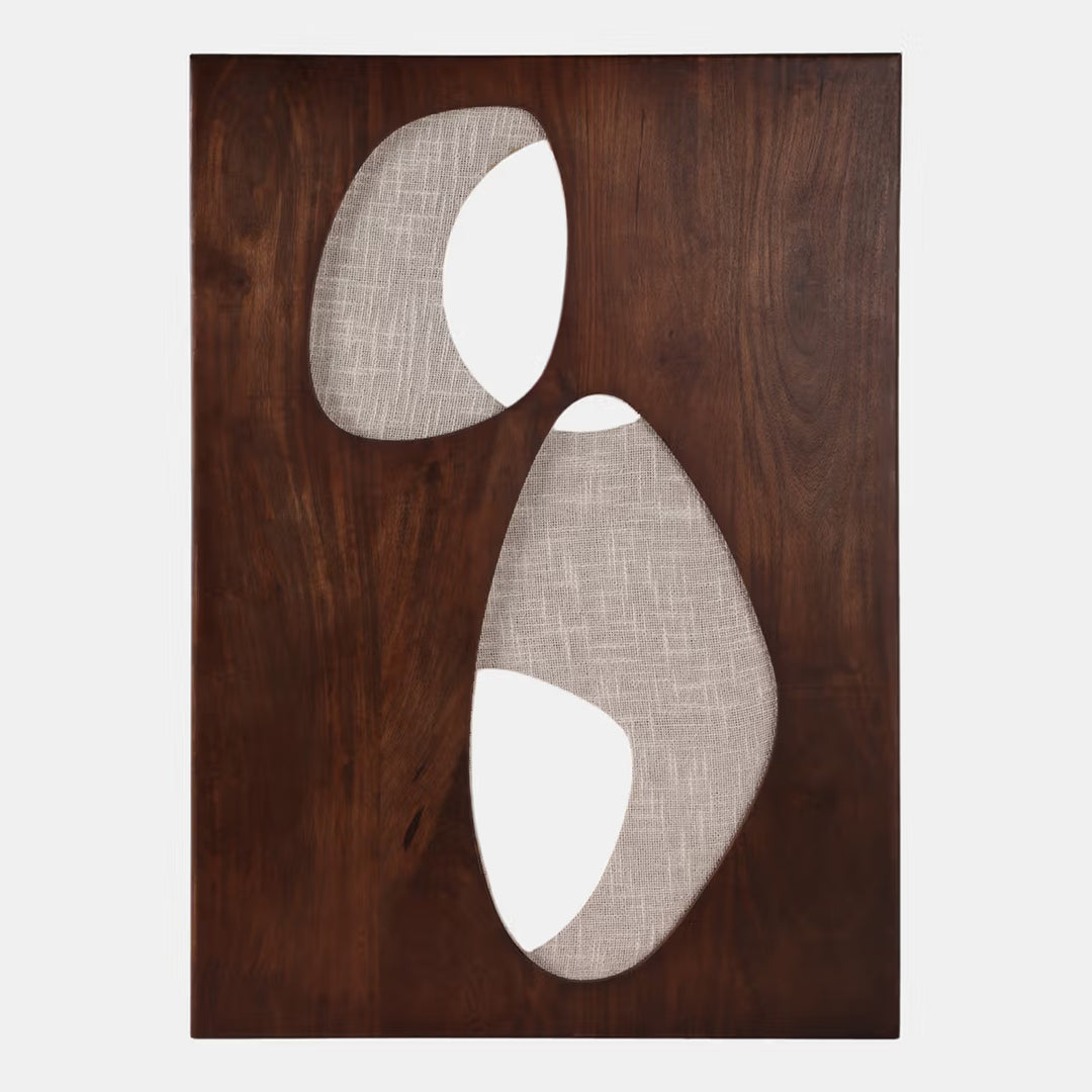 Reidpark wood and fabric mixed-media wall art by Sagebrook Home front view