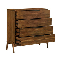 Remix 4 Drawer Chest in Estelle Brown open drawer view - four drawer chest by LH Imports - Whats New Furniture Portland OR