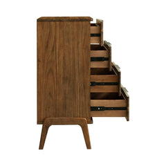 Remix 4 Drawer Chest in Estelle Brown drawer side view - four drawer chest by LH Imports - Whats New Furniture Portland OR