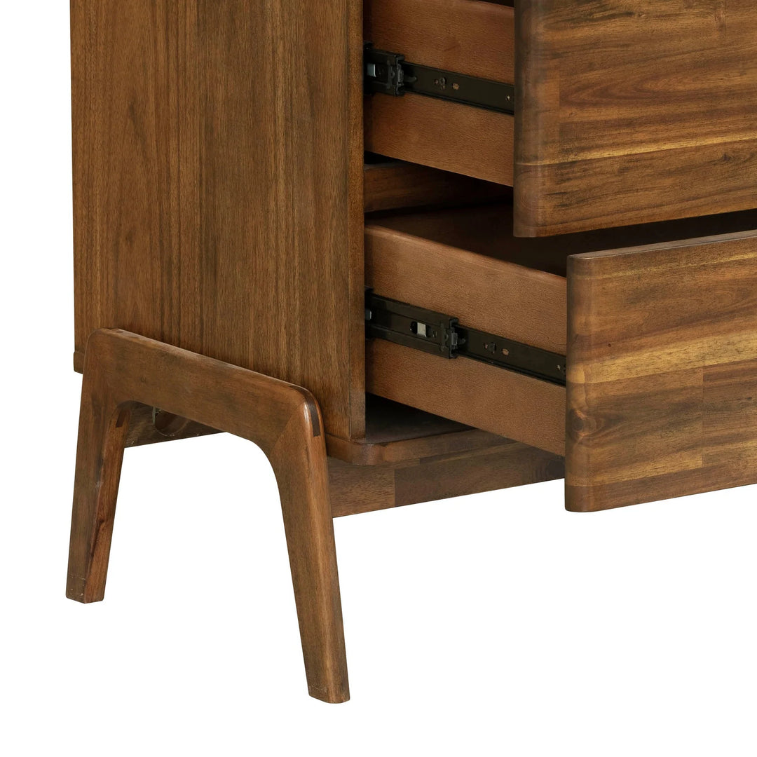 Remix 4 Drawer Chest in Estelle Brown leg detail - four drawer chest by LH Imports - Whats New Furniture Portland OR