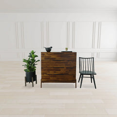 Remix 4 Drawer Chest in Estelle Brown styled room setting - four drawer chest by LH Imports - Whats New Furniture Portland OR