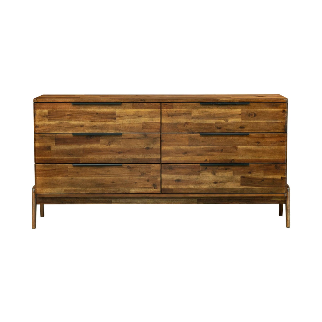 Remix 6 Drawer Dresser in Estelle Brown - six drawer dresser by LH Imports - Whats New Furniture Portland OR