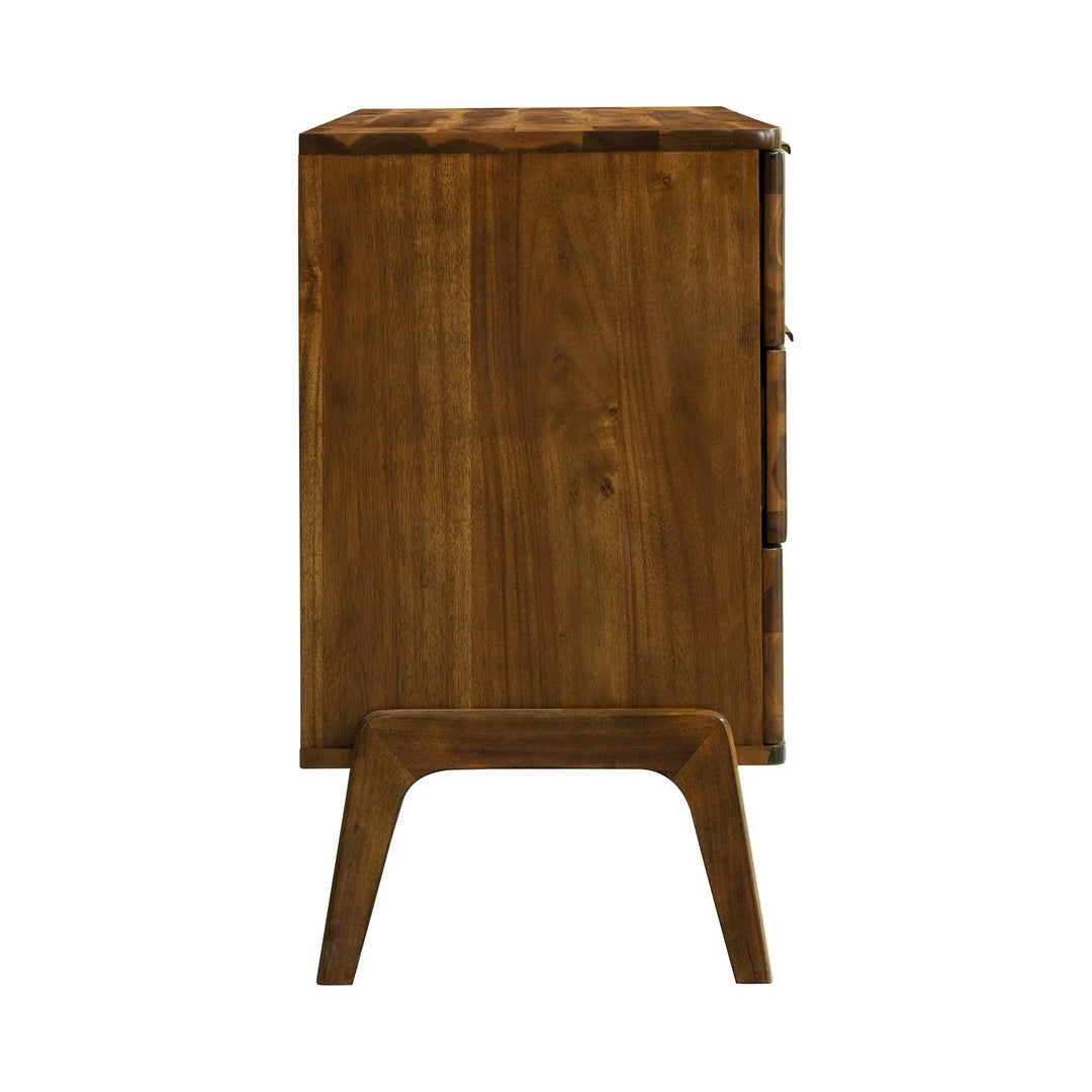 Remix 6 Drawer Dresser in Estelle Brown side view - six drawer dresser by LH Imports - Whats New Furniture Portland OR
