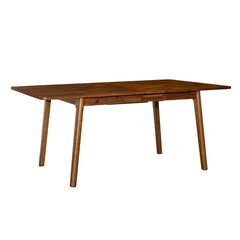 Remix Extension Dining Table in acacia detail view - acacia extension dining table - Whats New Furniture Portland OR