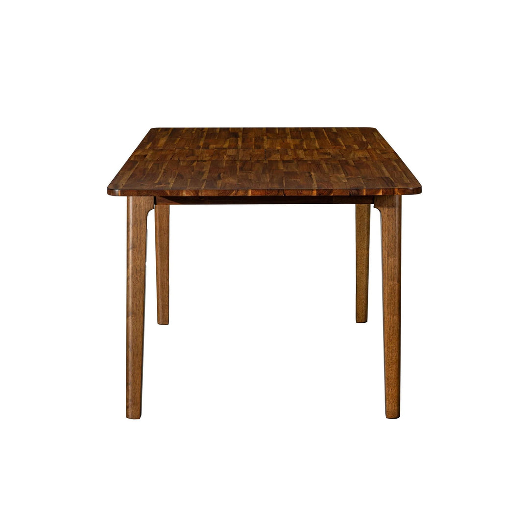 Remix Extension Dining Table in acacia lifestyle setting - acacia extension dining table - Whats New Furniture Portland OR