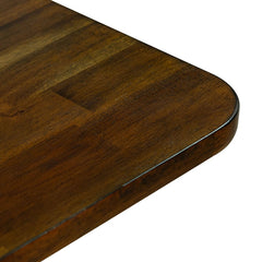 Remix Extension Dining Table in acacia side view - acacia extension dining table - Whats New Furniture Portland OR