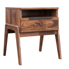 Remix Nightstand in Estelle Brown open drawer view - nightstand by LH Imports - Whats New Furniture Portland OR