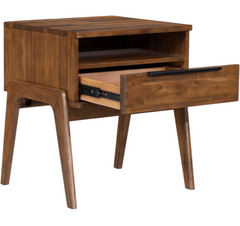 Remix Nightstand in Estelle Brown side view - nightstand by LH Imports - Whats New Furniture Portland OR