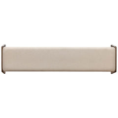 Remix Upholstered Bench in Cream variant side angle - upholstered acacia bench by LH Imports - Whats New Furniture Portland OR