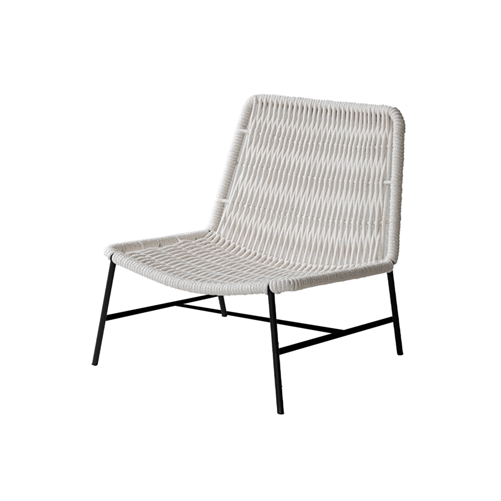 Renaissance White Loom Side Chair in White Rope - loom side chair by LH Imports - Whats New Furniture Portland OR