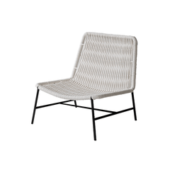 Renaissance White Loom Side Chair in White Rope - loom side chair by LH Imports - Whats New Furniture Portland OR