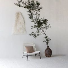 Renaissance White Loom Side Chair in White Rope alternate lifestyle setting - loom side chair by LH Imports - Whats New Furniture Portland OR