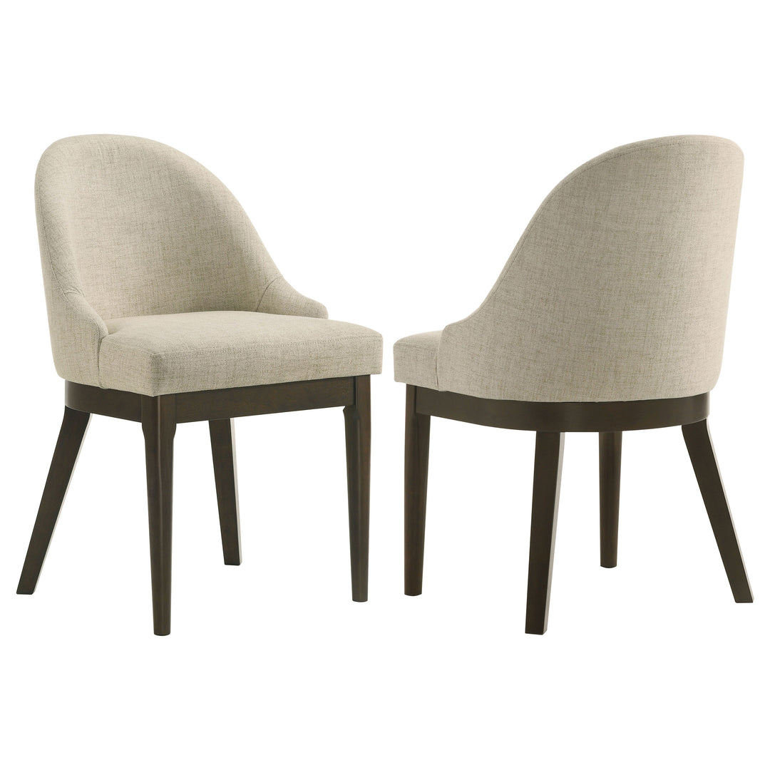 Reseda Upholstered Dining Side Chair Beige (Set of 2) - What&