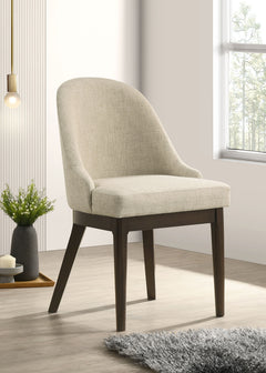 Reseda Upholstered Dining Side Chair Beige (Set of 2) - What&