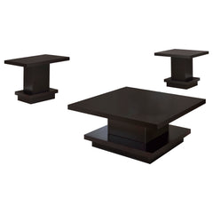 Reston 3-piece Square Coffee and End Table Set Cappuccino - What&