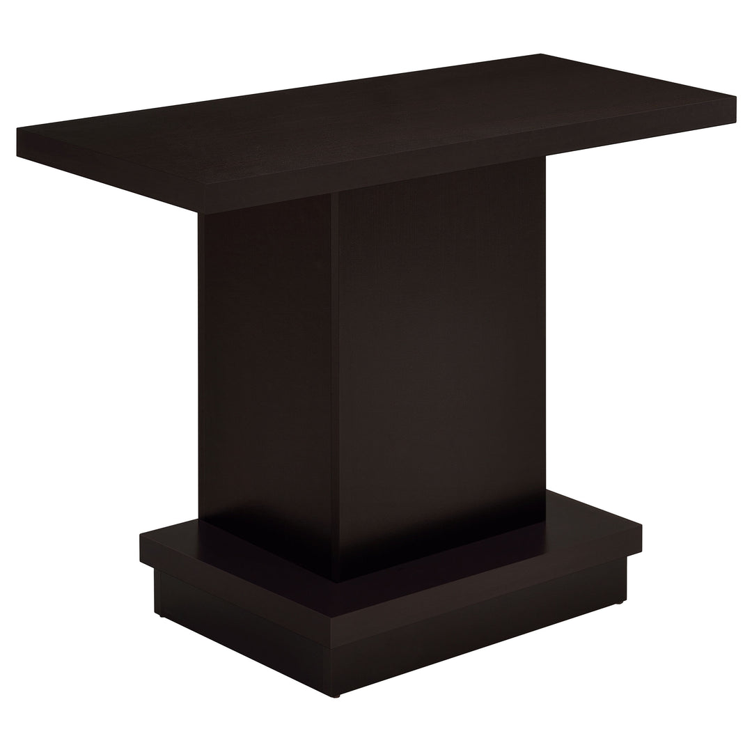 Reston Engineered Wood Pedestal Console Table Cappuccino - What&