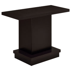 Reston Engineered Wood Pedestal Console Table Cappuccino - What&