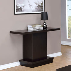Reston Engineered Wood Pedestal Console Table Cappuccino - What&