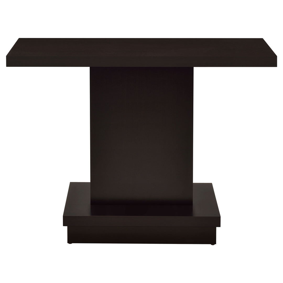 Reston Engineered Wood Pedestal Console Table Cappuccino - What&