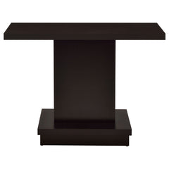 Reston Engineered Wood Pedestal Console Table Cappuccino - What&