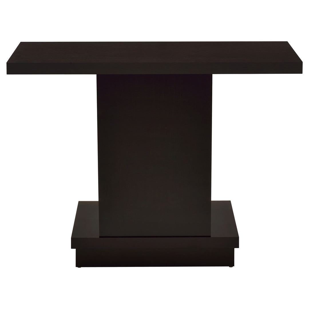 Reston Engineered Wood Pedestal Console Table Cappuccino - What&