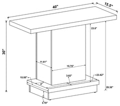 Reston Engineered Wood Pedestal Console Table Cappuccino - What&