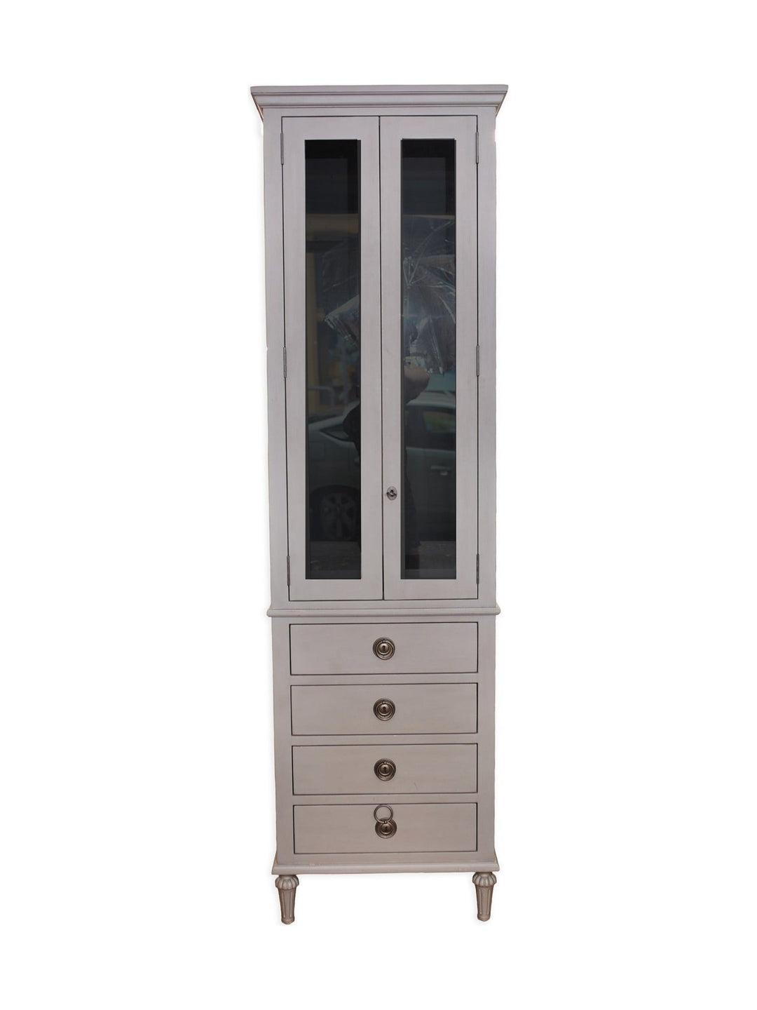 Traditional Glass Cabinet with Drawers - Whats New Furniture - Portland, Oregon