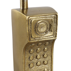 Retro Cordless Phone Sculpture 8", Gold keypad detail close up - decor by Sagebrook Home - Whats New Furniture Portland OR