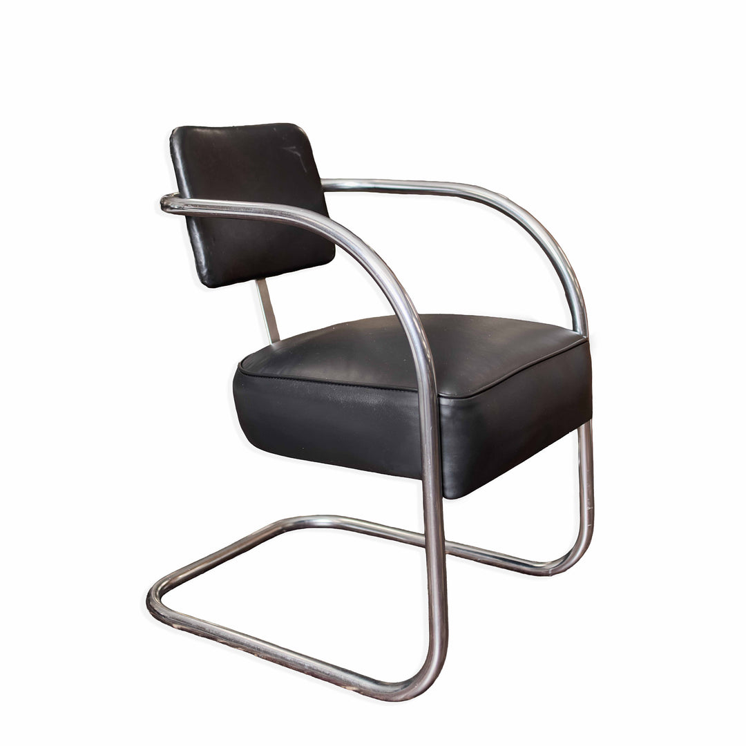 Retro Faux Leather Chair detail view - Whats New Furniture - Portland, Oregon