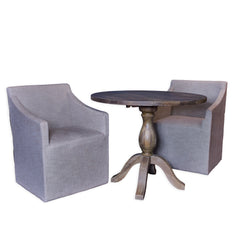 Restoration Hardware Dining Chairs with Bistro Table detail view 2 - Whats New Furniture - Portland, Oregon