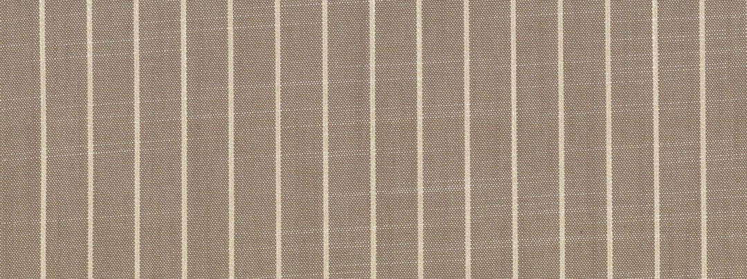 Rhett Earth Ticking Stripe Throw Pillow fabric close-up by Decor Fifty-Five - Whats New Furniture Portland OR