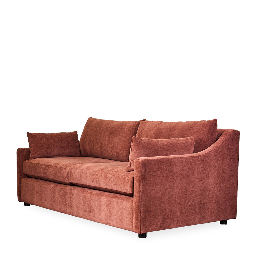 Ricci Sofa in Rhine Terracotta side angle - Pacific Northwest sofa by Stylus - Whats New Furniture Portland OR