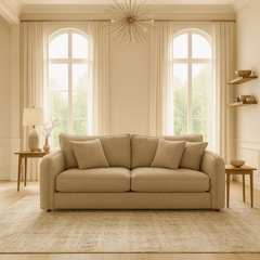 Ridge Contemporary Sofa in Campus Latte side angle - contemporary sofa by Stanton - Whats New Furniture Portland OR