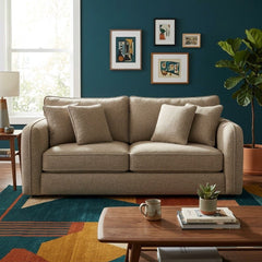 Ridge Contemporary Sofa in Campus Latte detail view - contemporary sofa by Stanton - Whats New Furniture Portland OR