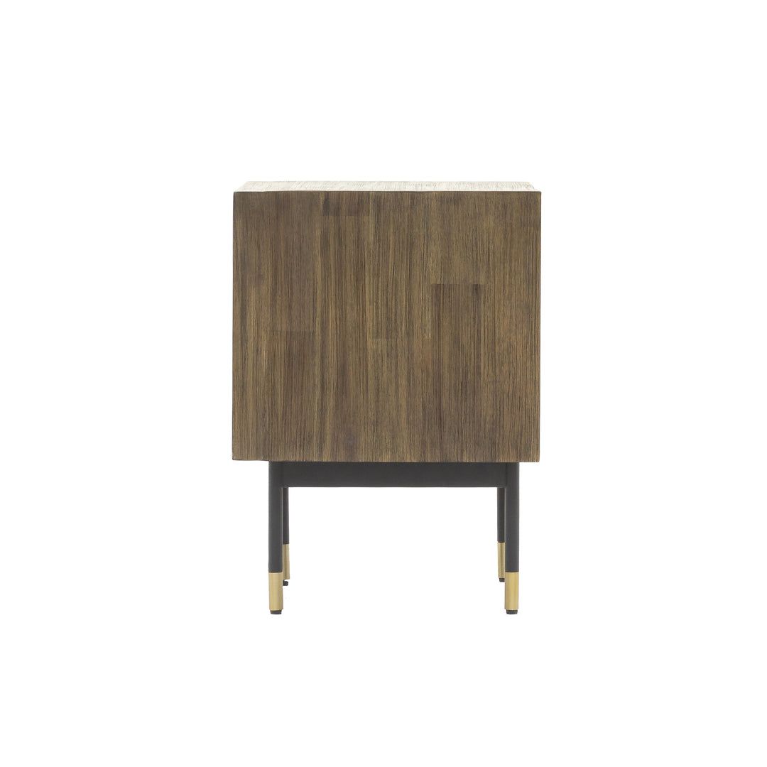Ridge Nightstand in Solid Acacia back view - acacia nightstand by LH Imports - Whats New Furniture Portland OR