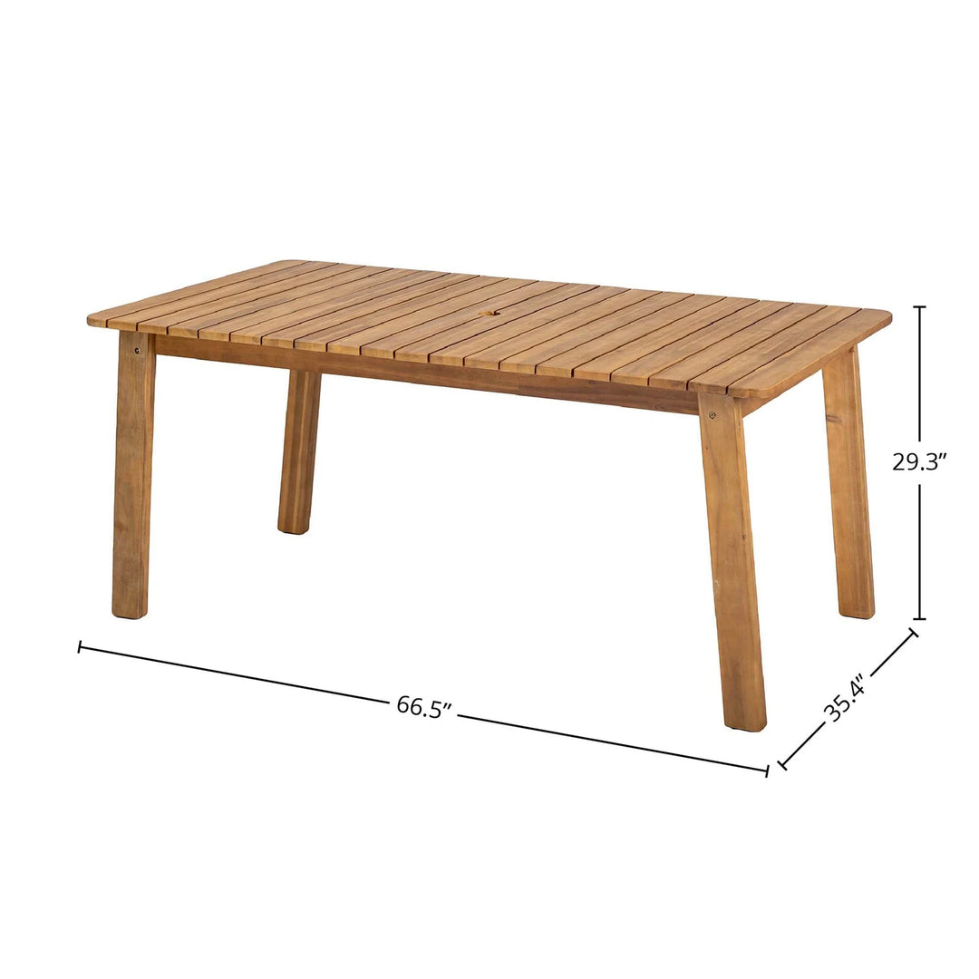 Riviera Outdoor Dining Table - context shot - mid-century modern outdoor dining tables - Whats New Furniture Portland OR