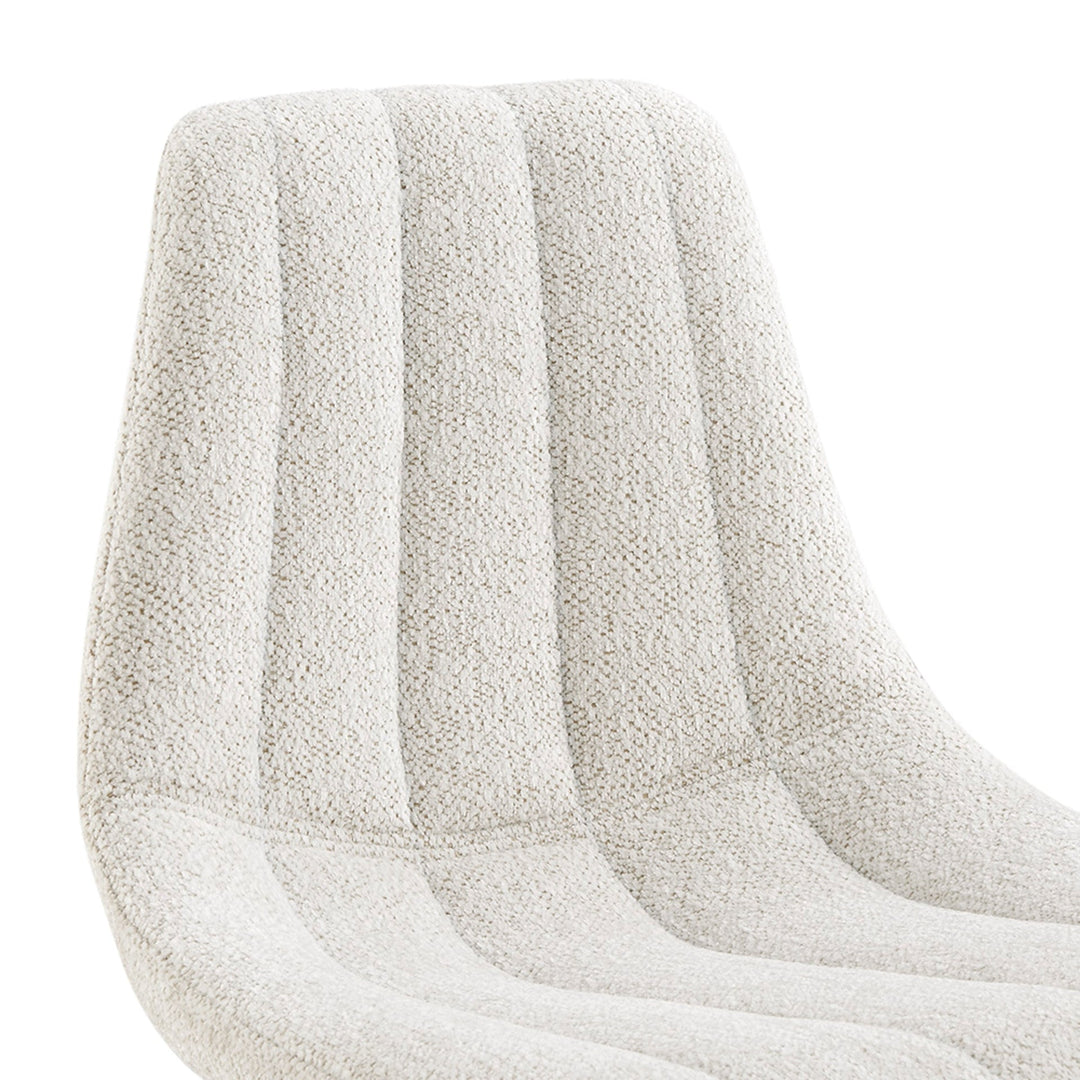 Robert KD Boucle Gaslift Swivel Bar Stool in Posh Ivory corner detail - boucle swivel bar stool by NPD - Whats New Furniture Portland OR