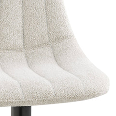 Robert KD Boucle Gaslift Swivel Bar Stool in Posh Ivory side view - boucle swivel bar stool by NPD - Whats New Furniture Portland OR