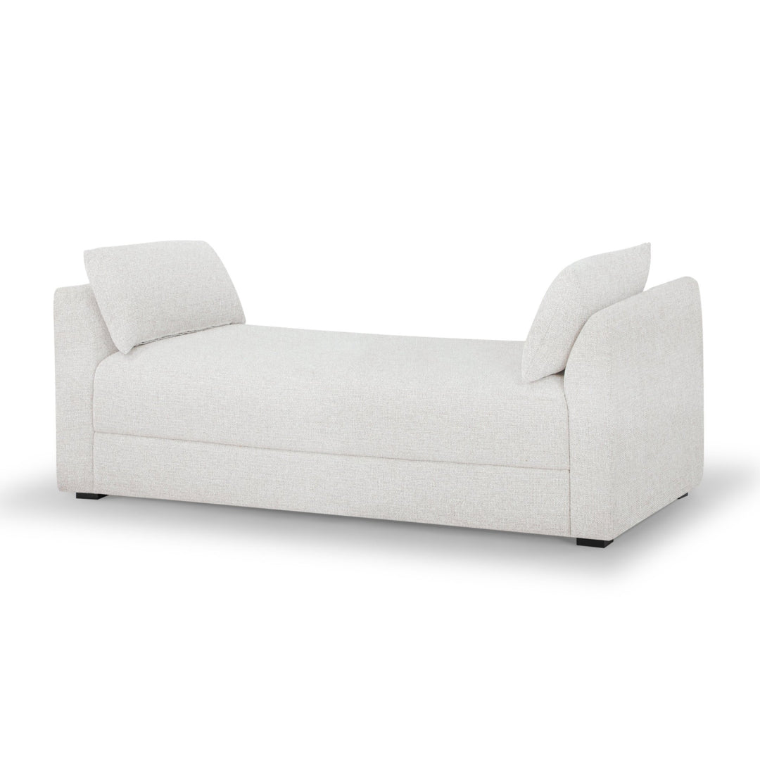 Rochester Daybed in Belfast Cream side angle - boucle daybed private label - Whats New Furniture Portland OR