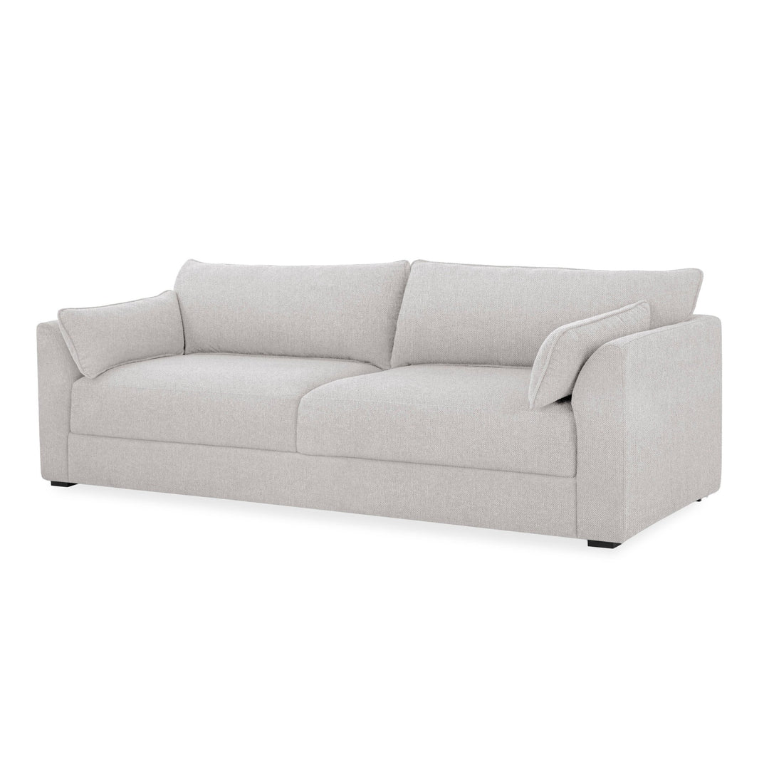 Rochester Sofa in Belfast Cream detail view - mid-century chenille sofa private label - Whats New Furniture Portland OR
