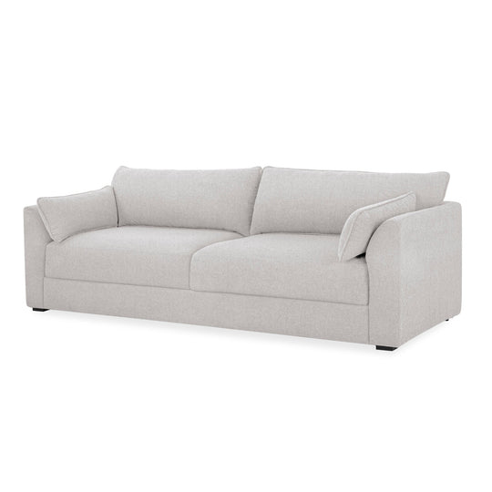 Rochester Sofa in Belfast Cream detail view - mid-century chenille sofa private label - Whats New Furniture Portland OR