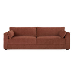 Rochester Sofa in Caramel alternate angle - mid-century chenille sofa private label - Whats New Furniture Portland OR