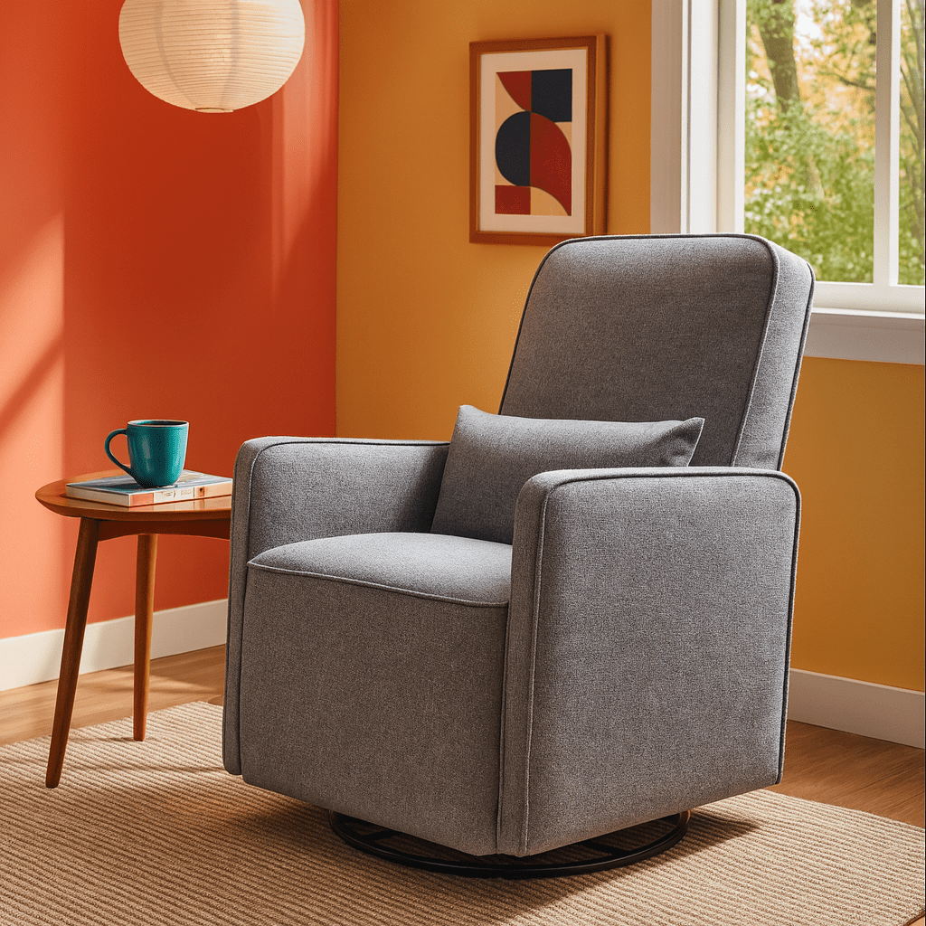 Rock and Swivel Accent Chair detail view 4 - Whats New Furniture - Portland, Oregon